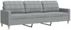 vidaXL 3-Sitzer-Sofa Hellgrau 210 cm Stoff 4007414 Bild 2