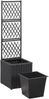 Rankkasten Pflanzgefäß ELOT aus Rattan Schwarz 1 Topf 30x30x107cm Hochbeet mit Rankgitter Pflanzkasten Balkon Terrasse Blumenkasten Pflanzkübel mit Rankhilfe Bild 3