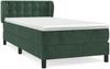 vidaXL Boxspringbett mit Matratze Dunkelgrün 90x190 cm Samt 3127706 Bild 2