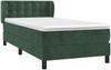 vidaXL Boxspringbett mit Matratze Dunkelgrün 90x190 cm Samt 3127706 Bild 3