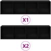 vidaXL Bücherregal 3 pcs Schwarz Eichen-Optik 36 x 30 x 143 cm 3333046 Bild 5
