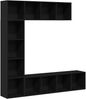 vidaXL Bücherregal 3 pcs Schwarz Eichen-Optik 36 x 30 x 143 cm 3333046 Bild 2