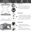 COBIZI Pavillon 3x3m Wasserdicht Stabil Winterfest mit 4 Seitenteilen & Sandsack Bild 3