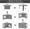 COBIZI Pavillon 3x3m Wasserdicht Stabil Winterfest mit 4 Seitenteilen & Sandsack Bild 4