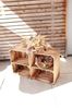Teramico Holzkiste Geflammte Holzkiste mit Boden Kurz 50 x 40 x 30 cm, Aufbewahrungsbox Bild 4