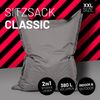Lumaland 'Luxury' XXL-Sitzsack, Indoor & Outdoor, Grau, Polyester, 380 l Bild 2