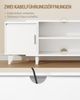 TV- Schrank, Fernsehschrank, für TV-Geräte unter 60 Zoll, TV-Ständer mit 2 Schränken und 2 Freiflächen, 140 x 40 x 51,5 cm, für Wohnzimmer, Schlafzimmer, Esszimmer, Weiß Bild 4