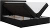 Boxspringbett - Polsterbett mit LED Kopfteil - GOLD-5 - 120x200cm - Schwarz Kunstleder - H4 Bild 4