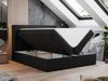 Boxspringbett - Polsterbett mit LED Kopfteil - GOLD-5 - 120x200cm - Schwarz Kunstleder - H4 Bild 2
