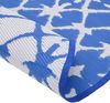 vidaXL Outdoor-Teppich ARAKIL Blau und Weiß Ø160 cm PP 368491 Bild 5