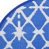 vidaXL Outdoor-Teppich ARAKIL Blau und Weiß Ø160 cm PP 368491 Bild 4