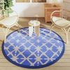 vidaXL Outdoor-Teppich ARAKIL Blau und Weiß Ø160 cm PP 368491 Bild 3