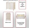 Wäschesammler HWC-B60, Laundry Wäschebox Wäschekorb, Massiv-Holz 2 Fächer 60x60x33cm 68l ~ shabby weiß, Bezug creme Bild 2
