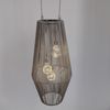 formano LED Tischleuchte Rattan-Optik, LED, Solarbetrieben, Grau, Bänder, H: 54cm Bild 2