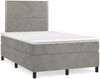 vidaXL Boxspringbett mit Matratze Hellgrau 120x200 cm Samt, Härtegrad: H2 [3142953] Bild 2