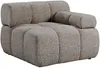 Vente-unique - FACIVIL Sofa Stoff Schokoladenbraun - B 94 cm x H 70 cm x L 188 cm Bild 3