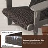 COSTWAY Gartenstuhl (1 St), Adirondack Stuhl aus HDPE, Rattan, gepolstert Bild 4