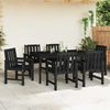 vidaXL Gartenstuhl 6 pcs Schwarz 65,5 x 59 x 88 cm Polyethylen 3335799 Bild 3