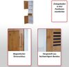 Hochschrank HWC-A85, Badschrank Badregal Bambus, MVG-zertifiziert 180x40x31cm weiß Bild 2