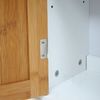 Hochschrank HWC-A85, Badschrank Badregal Bambus, MVG-zertifiziert 180x40x31cm weiß Bild 4