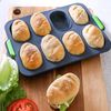 FELIXLEO Muffinform 2St Silikon Brotbackform Mini Brötchen Baguette Antihaft Backblech, (1-tlg) Bild 2