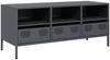 vidaXL TV-Schrank Anthrazit 101,5x39x43,5 cm Kaltgewalzter Stahl 851324 Bild 2