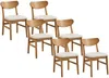 Vente-unique - LERANIA Stuhl Stoff BeigeBeige - B 54 cm x H 81 cm x L 49 cm Bild 2