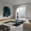 KADIMA DESIGN Teppich LATEMAR Wohnzimmer Schlafzimmer Waschbar Wohnzimmerteppich Esszimmer, Läufer, Höhe: 15 mm, Türkis, 80x150 cm, Strapazierfähig Fußbodenheizung Waschbar Bild 2