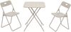 Outdoor 3-Piece Foldable Bistro Set, E coating Folding Outdoor Patio Furniture Sets, 2 Chairs and 1 Table, Weather-Resistant Outdoor/Indoor Conversation Set for Patio,Beige Bild 2
