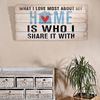 Wandschild Holzbild Holzschild Holzschild Wand Bild Querformat HOME 100x50 cm Bild 2