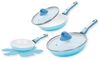 Genius Pfannen-Set Cerafit Revolution Keramik, 20 cm + 24 cm + 28 cm, Design-Glasdeckel, (SET 7tlg) Bild 4