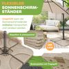KESSER® Sonnenschirmständer 4-teilig Schirmgewicht Schirmständer für Ampelschirm Bodenkreuz 60 Liter / 80 kg befüllbar mit Wasser oder Sand Inkl. Metallverbinder Ampelschirmständer Kunststoff Sand / Marmor Bild 2