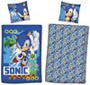Sonic Bettwäsche für Kinder und Jugendliche 135x200 80x80 cm blaues Motiv mit Sonic aus 100% Baumwolle Bild 5