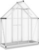 vidaXL Gewächshaus mit Fundamentrahmen Silbern 169x58x202cm Aluminimum 4005819 Bild 5