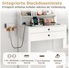 COSTWAY Schminktisch (1-St), Kosmetiktisch, mit Hocker, Steckdosen, LED Spiegel Bild 3