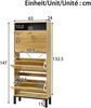 Schuhschrank Schuhregal, hoch schmal,Mitr 3 Klappen und zusätzlichen Fächern, Höhe 147 cm Bild 3