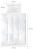 roba Kindersteppbett inkl. Bettdecke 100 x 135 & Kissen 40 x 60 cm - Ganzjahres Baby-Set (Inlett) - Weiß Bild 3