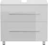 Universal Unterbau auf Standfüßen 70 cm SoftClose weiss hochglanz : Weiss hochglanz Bild 5