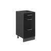 Küchenunterschrank R-Line Schwarz Hochglanz 40 cm mit Schubladen, ohne Arbeitsplatte Vicco Bild 4