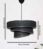 Vente-unique - TAIRON Hängelampe Kronleuchter und Deckenlampe Metall SchwarzSilberfarben - B 40 cm x H 70 cm x L 40 cm Bild 3