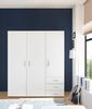 HARRY Kleiderschrank Weiß - Vielseitiger Drehtürenschrank 3-türig für Ihr Schlafzimmer - 150 x 176 x 51 cm (B/H/T) Bild 2