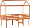 vidaXL Hochbett mit Dach Wachsbraun 90x190 cm Massivholz Kiefer 3282140 Bild 3