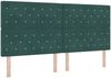 vidaXL Boxspringbett mit Matratze Dunkelgrün 200 x 200 cm Samt 3339791 Bild 4