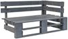 vidaXL Outdoor-Ecksofa Paletten Kiefernholz Imprägniert Grau 3066559 Bild 2