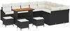 vidaXL Gartensofa-set mit Kissen 13 pcs Schwarz Poly Rattan 3364650 Bild 2