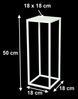 DanDiBo Blumenhocker eckig, Metall, Weiß, 1 Stück, 50 x 18 x 18 cm Bild 2