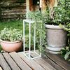DanDiBo Blumenhocker eckig, Metall, Weiß, 1 Stück, 50 x 18 x 18 cm Bild 3