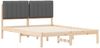 vidaXL Bettgestell mit gepolstertem Kopfteil Dunkelgrau 135 x 190 cm 878060 Bild 4
