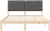 vidaXL Bettgestell mit gepolstertem Kopfteil Dunkelgrau 135 x 190 cm 878060 Bild 5