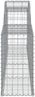 vidaXL Gabione mit Hochbogen 300x30x60/80 cm Verzinktes Eisen 153503 Bild 4